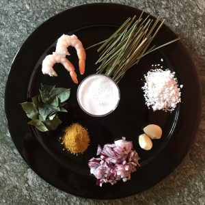 Ingredients shrimp soup