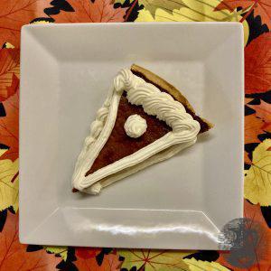 Pumpkin-pie with whipped cream