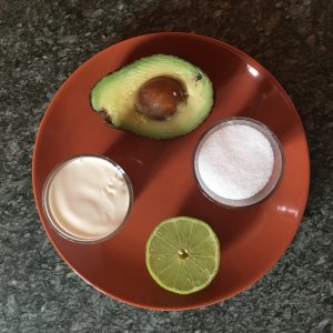 ingredients for avocado ice-cream